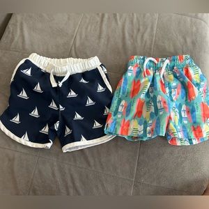 Toddler Boys bundle Nautical and Surf Print Kids Shorts Set 12-18 months